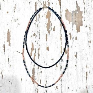 Blue Quartz Coral Double Strand Necklace | Ocean Inspired Beaded, Magnetic Clasp